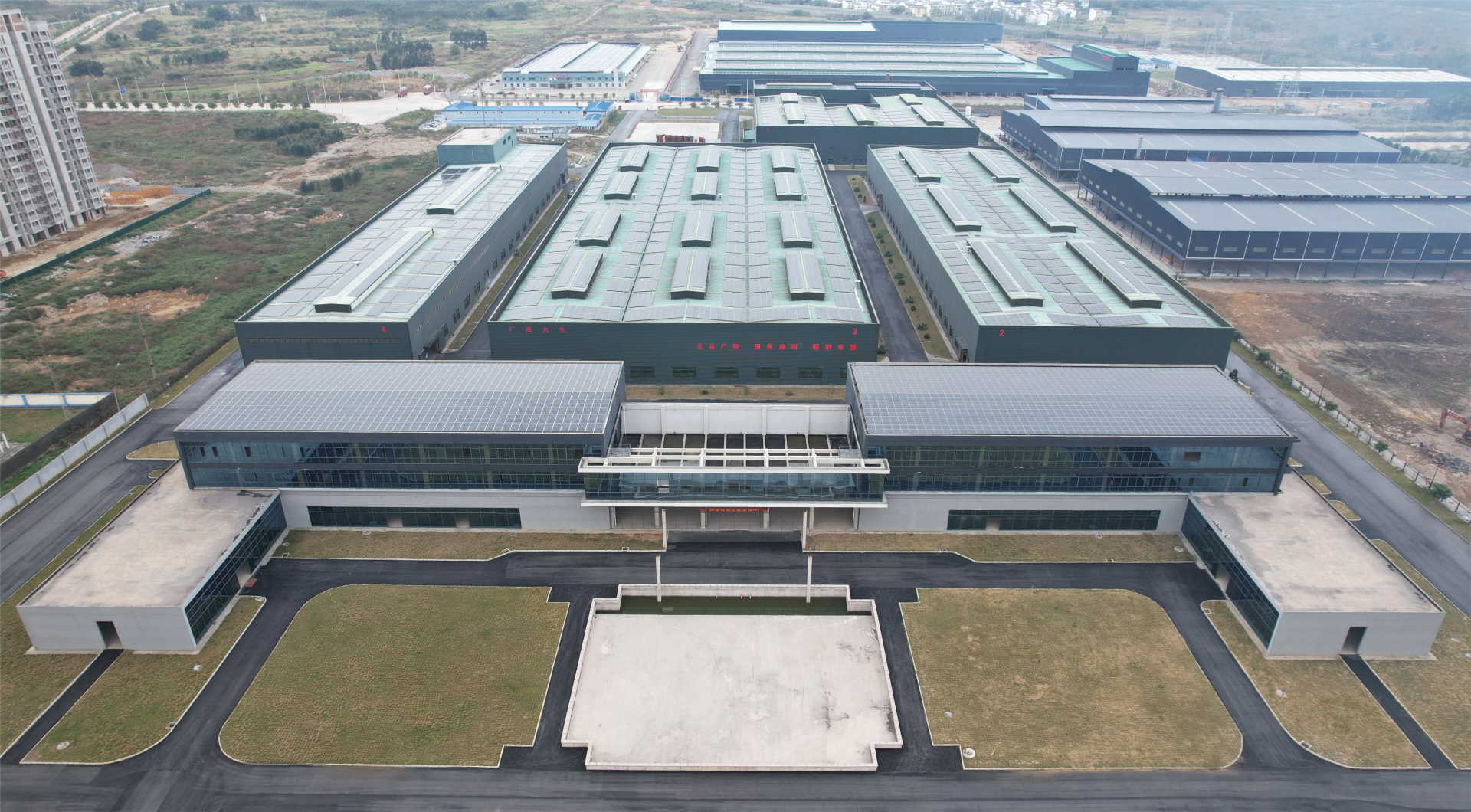 Guangxi Dasheng Electric Power Equipment industrial park panorama in Youjiang District, Baise, Guangxi